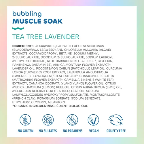 Miniatura 3 de Seaweed Bath Co. - Remojo muscular burbujeante, aroma a lavanda de árbol de té, 12 onzas, algas cosechadas de forma sostenible, arcilla marina