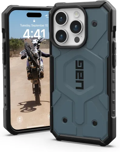 Miniatura 10 de URBAN ARMOR GEAR UAG Funda [Versión Actualizada] Compatible con iPhone 15 Pro 6.1" Pathfinder Transparente Ceniza/Negro Imán Integrado Compatible