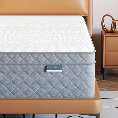Miniatura 10 de PurrJoys Colchón Full Firme, Colchón Híbrido Full de 10 Pulgadas en una Caja con Espuma Viscoelástica de Gel, Resortes Internos de Bolsillo, Alivio