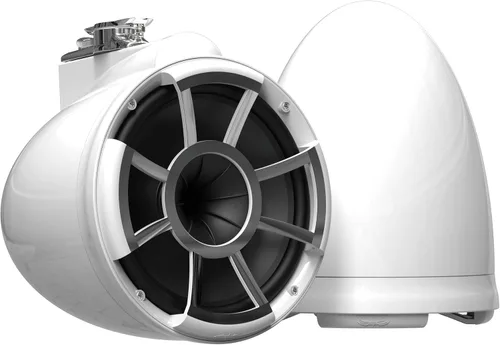 wet sounds REV 10 W-SXM V2 Revolution Series - Altavoz de torre blanco de 10 pulgadas con montaje en X giratorio TC3