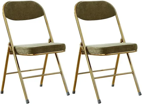 Miniatura 22 de Sillas de comedor modernas, silla auxiliar tapizada para el hogar, con acabado mate, silla de comedor plegable con respaldo abierto, silla sin