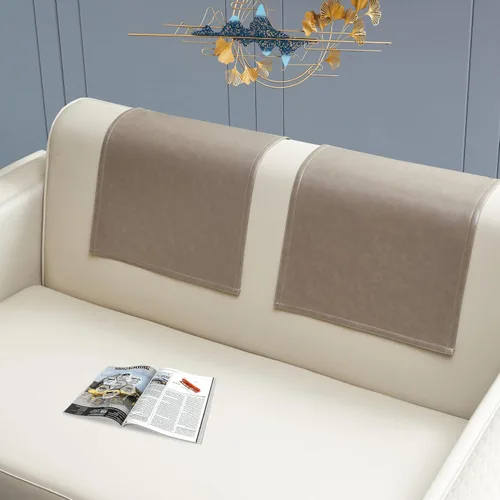 Miniatura 12 de 2 fundas protectoras para reposacabezas reclinable, antideslizantes, impermeables, para sillón reclinable, fundas para reposacabezas de sofá Negro