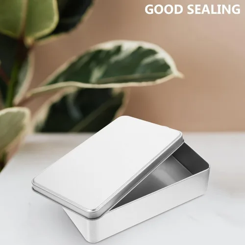 Miniatura 5 de Luxshiny Recipientes de comida 3 unids caja de almacenamiento de hojalata rectangular caja de hojalata Contenedor de caramelo de lata Tarro