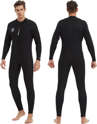Miniatura 7 de Trajes de neopreno Lemorecn para hombre de 3/2 mm, traje de buceo de cuerpo entero Hombres 0.118 in Negro+Azul