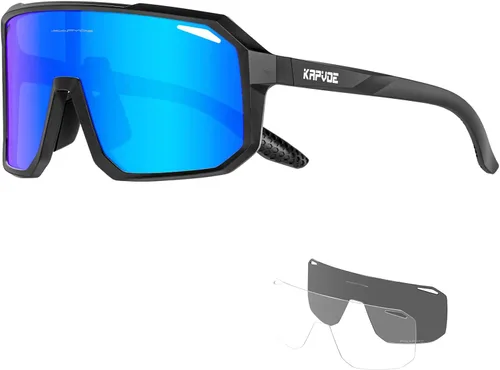 Miniatura 23 de KAPVOE Gafas de sol polarizadas para ciclismo, deportes, UV400, para correr, pesca, béisbol, para hombres y mujeres, K62 Azul