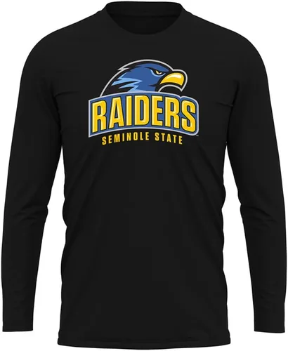 Miniatura 77 de Camisa deportiva de manga larga oficial de la NCAA Collegiate para hombre, colección negra con logotipo primario