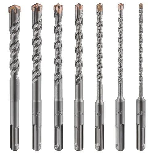 Miniatura 5 de Wensilon Broca para hormigón, 1 unidad, 1 pulgada x 10 "-8 pulgadas, material de carburo de doble rosca de tipo cruzado, adecuado para hormigón