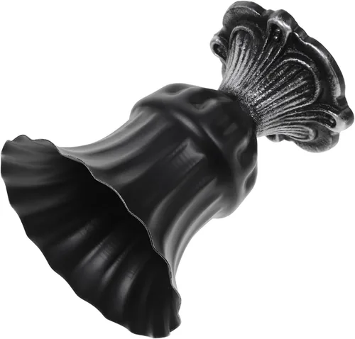 MAGICLULU Florero de mesa de metal, maceta de trompeta, florero floral, florero decorativo de escritorio, pequeño jarrón de metal antiguo, jarrón de