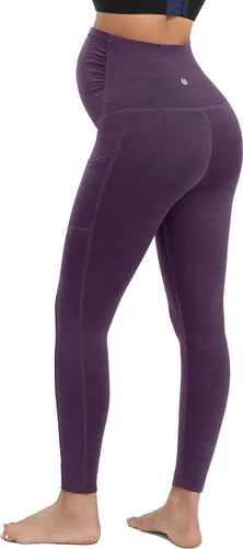 Miniatura 3 de IUGA Leggings de maternidad sobre el vientre, leggings de entrenamiento de maternidad con bolsillos, leggings de embarazo para mujer, ropa deportiva