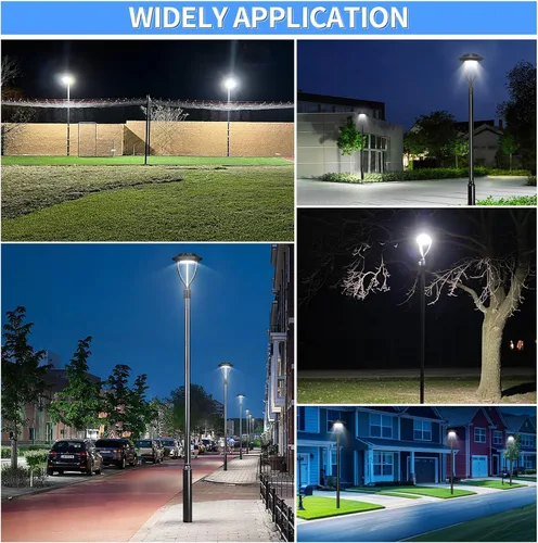Miniatura 8 de ADUB Luces LED de poste de 60 W, 48 W, 36 W, potencia ajustable, ETL 5000 K, luz superior LED con fotocélula IP65, luces de poste para exteriores
