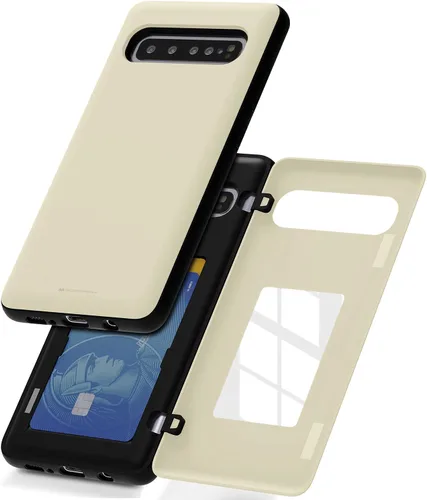 Miniatura 129 de GOOSPERY Funda tipo cartera para Samsung Galaxy S22 Ultra, [tarjetero] parachoques magnético de puerta con cierre automático, cubierta protectora