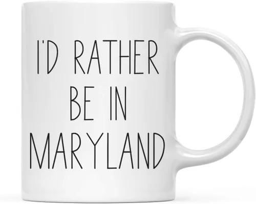 Miniatura 29 de Andaz Press Taza de café de 11 onzas, regalo con texto en inglés "I'd Rather Be in Alabama", 1 paquete, para estudiar en el extranjero, regalo