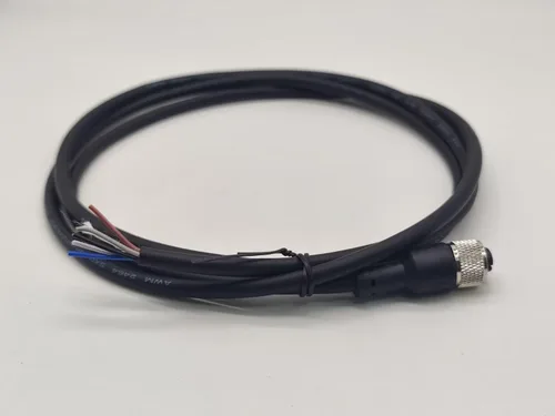 Miniatura 19 de Elecbee Cable M12 A-Code Conector recto de cabeza hembra individual Cable eléctrico de enchufe de aviación (cable de 12 pines 1M/3.3 pies)