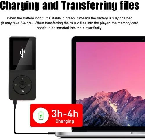 Miniatura 6 de Reproductor de MP3 de 64 GB con altavoz, auriculares, reproductor de música portátil para niños, soporte para grabación de voz, imagen, video, libro