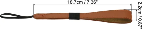Miniatura 2 de PATIKIL Correas de muñeca para cámara, correa de muñeca ajustable de cuero sintético para cámara digital DSLR Café