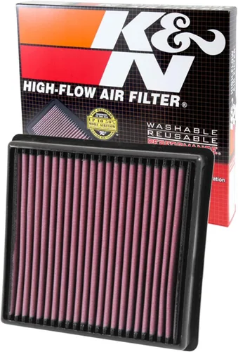 K&N Filtro de aire del motor: Aumenta la potencia y remolque, lavable, Premium, Filtro de aire de repuesto: compatible con Diesel JEEP/CHRYSLER