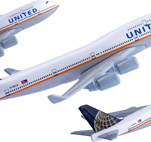Miniatura 4 de Avión Modelo 1:400 Escala United B747 Modelo Avión Metal Plane Die-Cast Aleación Aviones para Regalo y Colección (United B747)