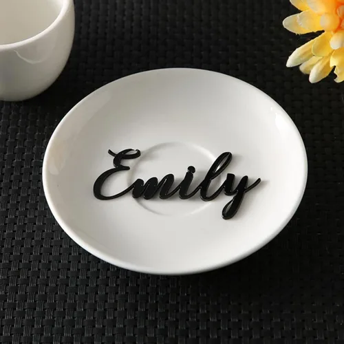 Miniatura 9 de Nombres de madera para bodas con corte láser, nombres de lugar, nombres de invitados, tarjetas de lugar de boda, nombres de madera personalizados
