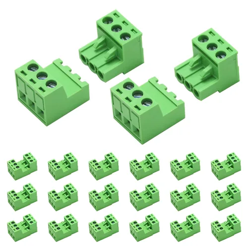 Miniatura 11 de 10 pares de conectores de bloque de terminales de tornillo enchufables de 2 pines de 5,08 mm de paso con enchufe Phoenix para cable de 28-12AWG