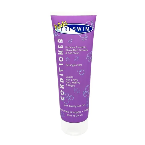 TRISWIM Acondicionador perfumado para niños, cuidado del cabello después del nadador, eliminación de cloro, desenreda, caspa y alivio del cuero