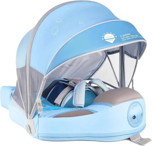 Flotadores para bebé para piscina con dosel toldo de protección solar extraíble Mambobaby Float No Inflable Mejora Añadir cola Evitar Voltear