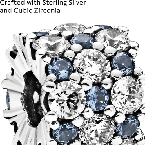 Miniatura 3 de PANDORA Jewelry Blue and Clear Sparkle Cubic Zirconia Charm in Sterling Silver