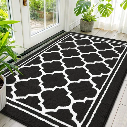 Miniatura 36 de Buganda Alfombra para Puerta Interior, Felpudo Resistente a la Suciedad y Absorbente, Antideslizante, Alfombras de Perfil Bajo para Entrada Marrón