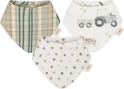 Miniatura 7 de Crane Baby Soft Baby Bib Set, 100% Cotton Muslin Baby Bibs, Soft and Absorbent Drool Bib For Babies