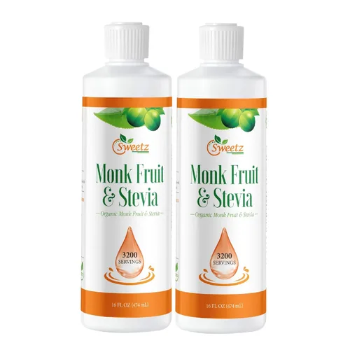 Miniatura 9 de Monk Fruit & Stevia - Gotas edulcorantes líquidas – Edulcorantes naturales y alternativas de azúcar – Mezcla deliciosa sin regusto amargo – Extracto