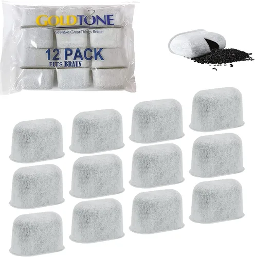 GOLDTONE Filtros de agua de carbón activado para cafeteras y cafeteras BRAUN Reemplazo para tu filtro de agua de carbón BRAUN (paquete de 12)