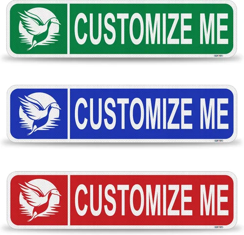 Miniatura 14 de Street Signs - Letreros personalizados con diseño de oso Diseña tu letrero de calle personalizado con color, símbolo de animal, fuente, palabras