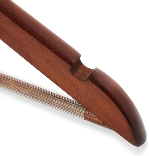 Miniatura 3 de Casafield - 10 Perchas de Madera de Nogal para Trajes - Madera de Loto Premium con Muescas y Gancho Giratorio Cromado para Ropa de Vestir, Abrigos