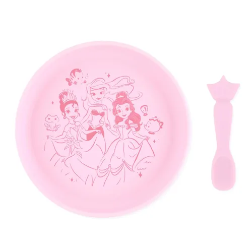 Miniatura 8 de Bumkins Disney - Juego de platos y cucharas para bebés y niños pequeños, plato de silicona para bebés y niños, destete LED, suministros