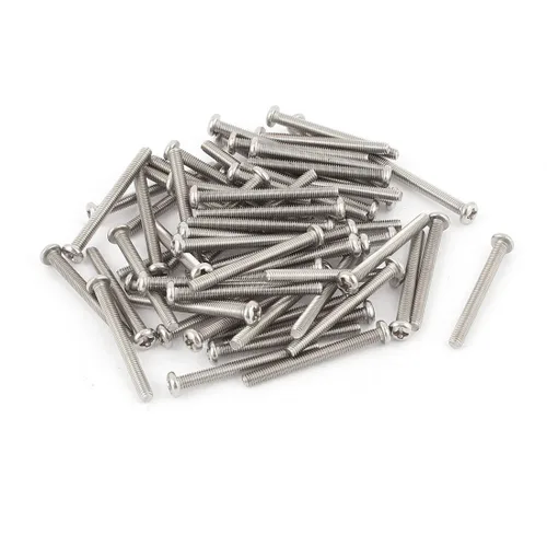 Miniatura 21 de uxcell Tornillos Phillips de cabeza cruzada de acero inoxidable 304 M2 x 0.118 in 60pcs