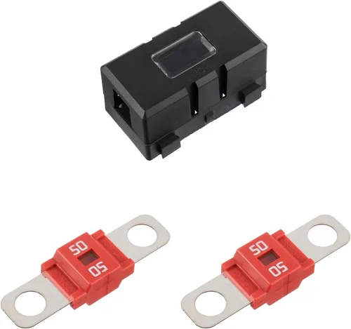 Miniatura 9 de Portafusible MIDI y 2 piezas de fusible MIDI de 100A de alta corriente, fusible de tornillo para autos, camiones, vehículos (100 Amp)