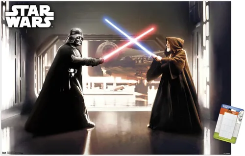 Miniatura 9 de Star Wars: Saga - First Duel Wall Poster, 22.4L x 14.7W, Barnwood Framed Version