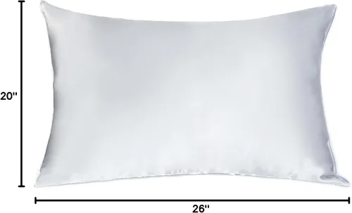 Miniatura 8 de MANSPHIL Funda de almohada de seda de morera 6A estándar gris para cabello y piel, suave y refrescante, 22 momme fundas de almohada 100% seda