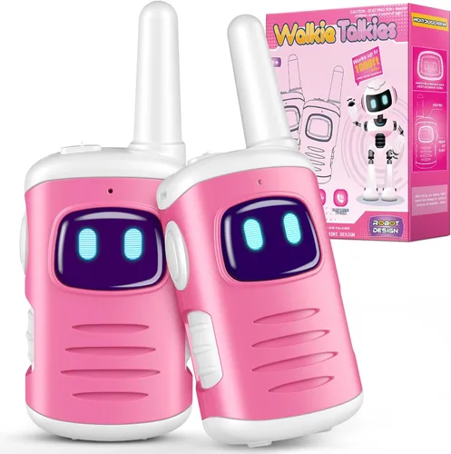 Miniatura 7 de Walkie Talkies de juguete para niños: comedyfun Mini Robots Walkie Talkies paquete de 2 regalos de Navidad y cumpleaños para niños de 3, 4, 5, 6, 7