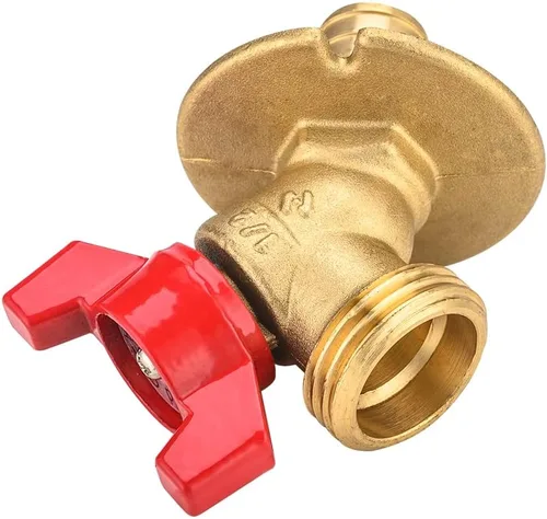 Miniatura 4 de Válvula Exterior EFIELD de 1/4 de Vuelta con Grifo de Manguera con Brida de 3/4 Pulg. Entrada Pex x 3/4 Pulg. Salida MHT, (SILLCOCK003)