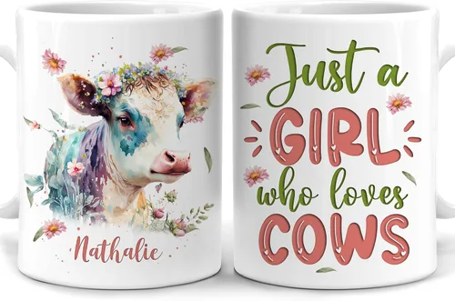 Miniatura 6 de Hyturtle Regalos Personalizados Amante de Ranas - Solo Una Chica Que Ama Las Ranas Taza de Café Personalizada con Nombre en Cerámica de 11oz - Idea