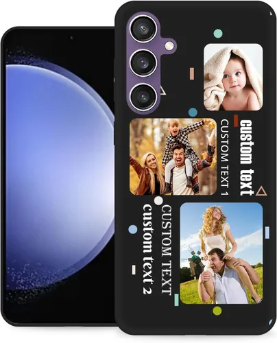 Miniatura 17 de Funda personalizada para Samsung Galaxy S23 Ultra con nombre de foto y texto - Funda suave y fina para teléfono móvil S 23 Ultra (negra) de 6.8