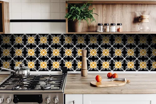 Miniatura 6 de Mi Alma - Azulejos decorativos para baño, 24 piezas, calcomanías para azulejos Talavera, fácil aplicación, diseño decorativo, ideal para baño
