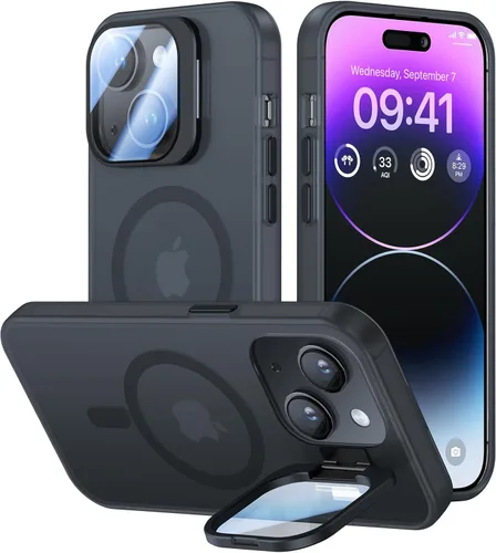 Miniatura 22 de VOFATA - Funda magnética para iPhone 17 Pro Max, cubierta para cámara con soporte, protección completa para la cámara, compatible con MagSafe