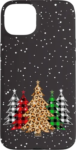 Miniatura 9 de Funda con diseño de árboles de Navidad con estampado de leopardo y cuadros para iPhone 16