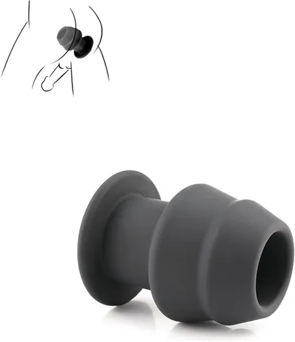 Dilatador anal hueco del silicón Peep roscado masturbación del enchufe anal para el placer de la pareja (S)