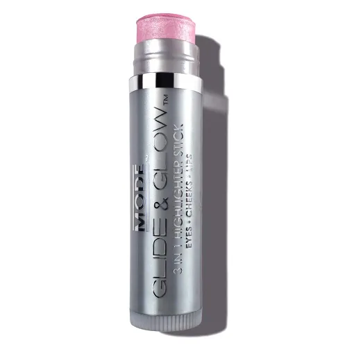 Miniatura 5 de MODE Glide & Glow - Resaltador 3 en 1, color cremoso, rubor en barra de maquillaje, brillo brillante de larga duración para ojos, mejillas, labios