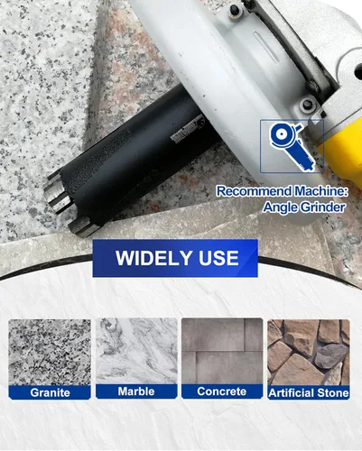 Miniatura 2 de SHDIATOOL - Brocas de núcleo de diamante de diámetro 18mm para piedra dura, hormigón, mármol, granito, ladrillo, soldado con autógena por láser
