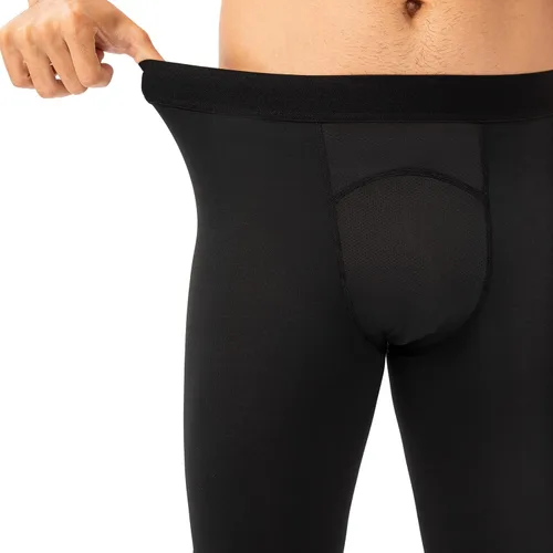 Miniatura 48 de Pantalones de compresión de 3/4 de una pierna para hombre, mallas de baloncesto atléticas para correr, leggings deportivos de capa base capri