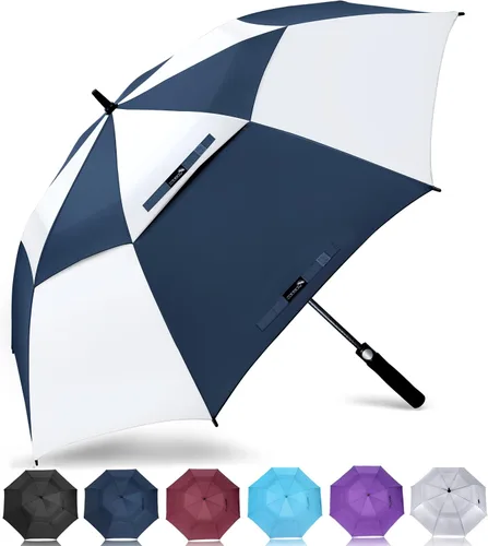 Miniatura 45 de ZOMAKE - Paraguas de golf a prueba de viento, extragrande, de gran tamaño, de doble dosel resistente para lluvia, juegos deportivos y carrito
