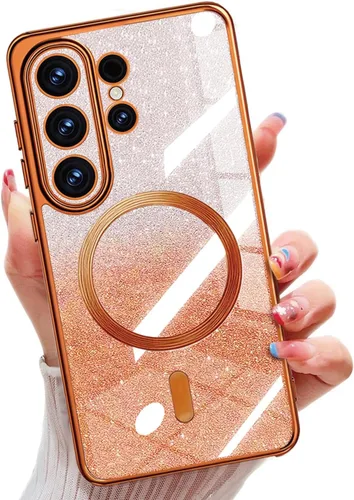 Miniatura 68 de Misscase Funda magnética compatible con iPhone 14 con purpurina y protector de lente de cámara, protección completa, compatible con MagSafe